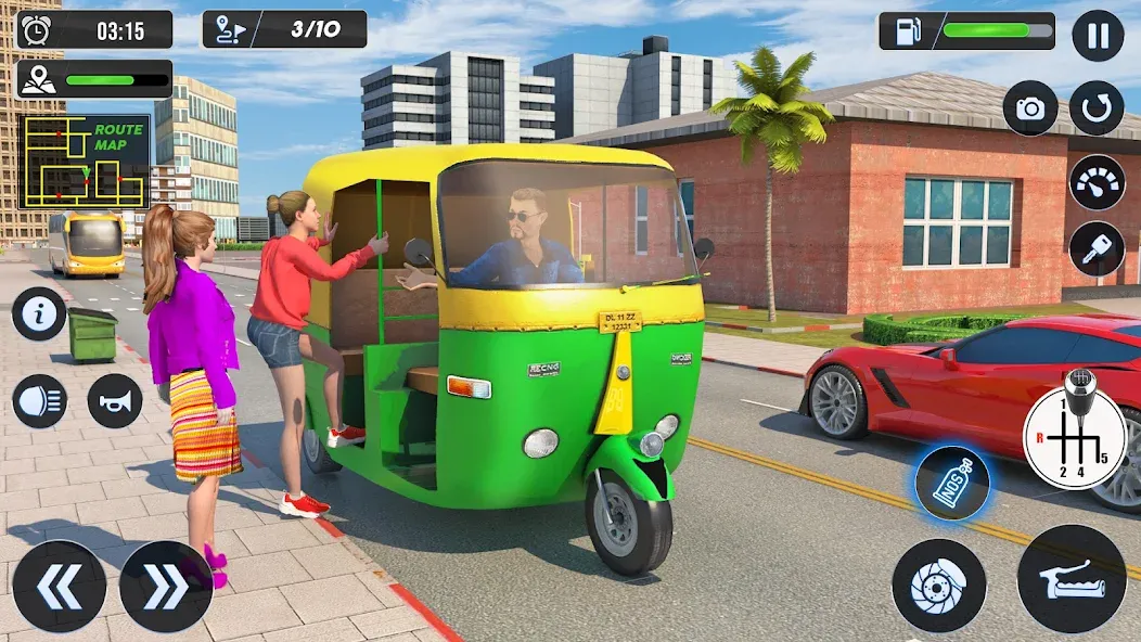 Tuk Tuk Auto Driving Games 3D  [МОД Unlocked] Screenshot 4