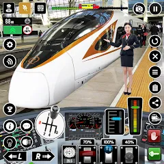 Взломанная Railway Train Simulator Games  [МОД Unlimited Money] - стабильная версия apk на Андроид