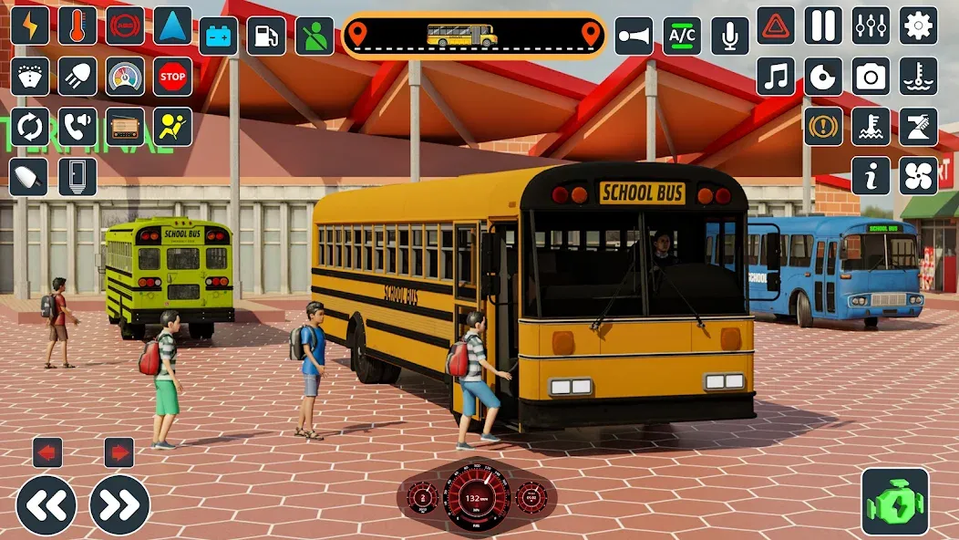 School Bus 3d : City Bus Games (Школьный автобус симулятор игры на автобусе)  [МОД Много монет] Screenshot 2