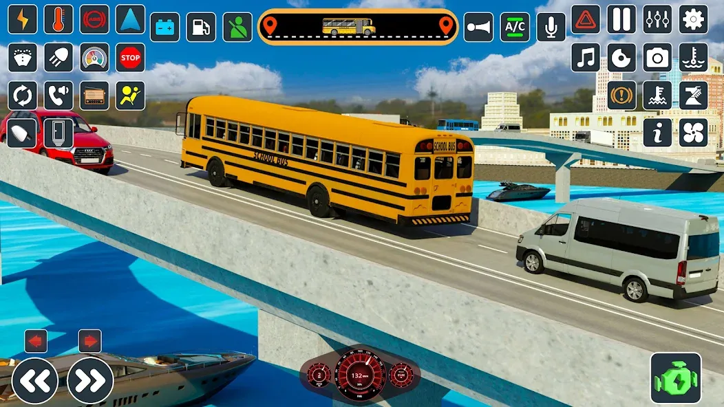 School Bus 3d : City Bus Games (Школьный автобус симулятор игры на автобусе)  [МОД Много монет] Screenshot 4