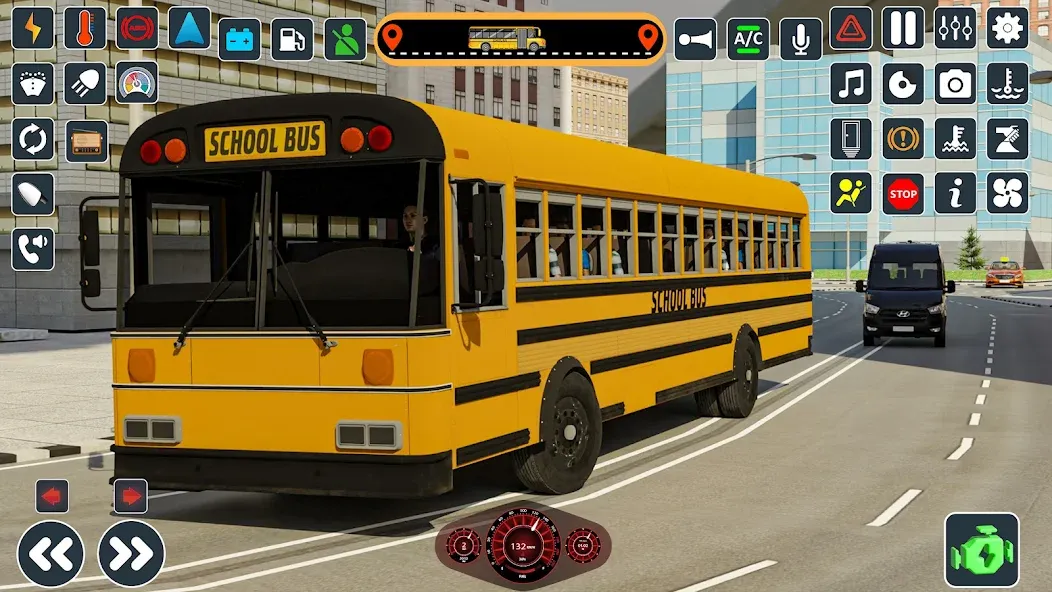 School Bus 3d : City Bus Games (Школьный автобус симулятор игры на автобусе)  [МОД Много монет] Screenshot 5