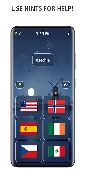 Flags of World Countries Quiz  [МОД Бесконечные деньги] Screenshot 4