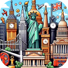 Взломанная Capitals of the World - Quiz 1  [МОД Menu] - стабильная версия apk на Андроид