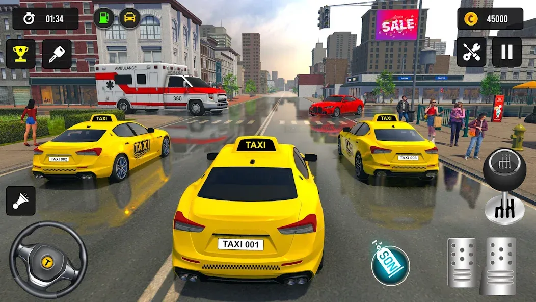 Taxi Simulator 3d Taxi Driver  [МОД Все открыто] Screenshot 4