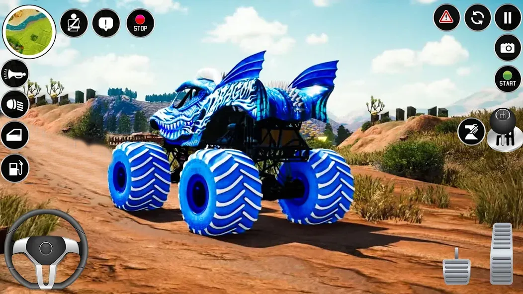 Extreme Monster Truck Game 3D (Монстр Трак Экстремальные Игры)  [МОД Mega Pack] Screenshot 1