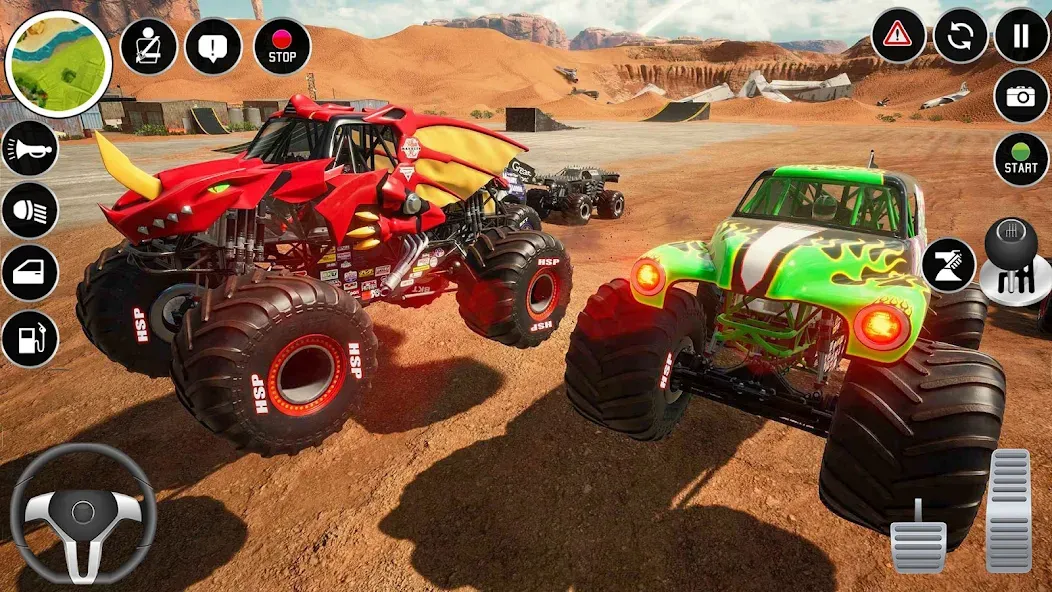 Extreme Monster Truck Game 3D (Монстр Трак Экстремальные Игры)  [МОД Mega Pack] Screenshot 3