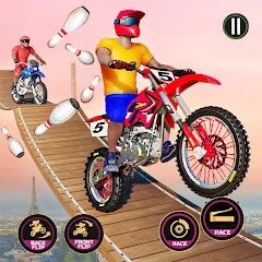 Скачать взлом Motor Bike Stunt Racing Games (Мотор Байк Стант Гонки Игры)  [МОД Много монет] - последняя версия apk на Андроид