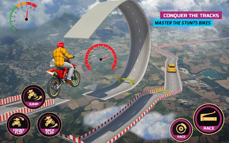 Racing Bike Stunt Games Master (Гонки на мотоциклах Мастер игр в трюки)  [МОД Unlocked] Screenshot 4