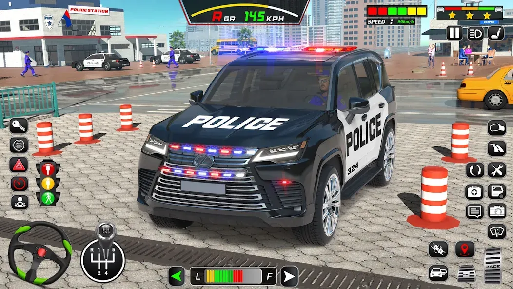 Police Car Driving School Game (Полицейская школа вождения автомобилей)  [МОД Все открыто] Screenshot 1