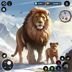 Взломанная Lion Simulator Wild Lion Games  [МОД Unlimited Money] - последняя версия apk на Андроид