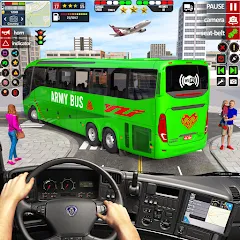 Взломанная US Military Coach Simulator 3D  [МОД Много денег] - последняя версия apk на Андроид