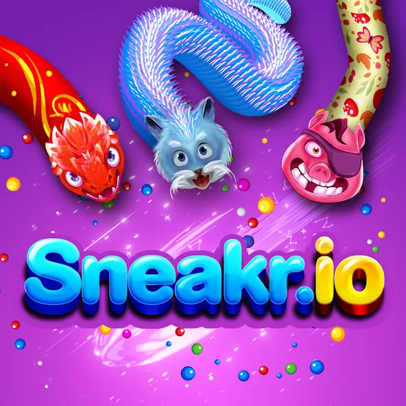 Sneak.io - Snake Game  [МОД Mega Pack] Screenshot 1