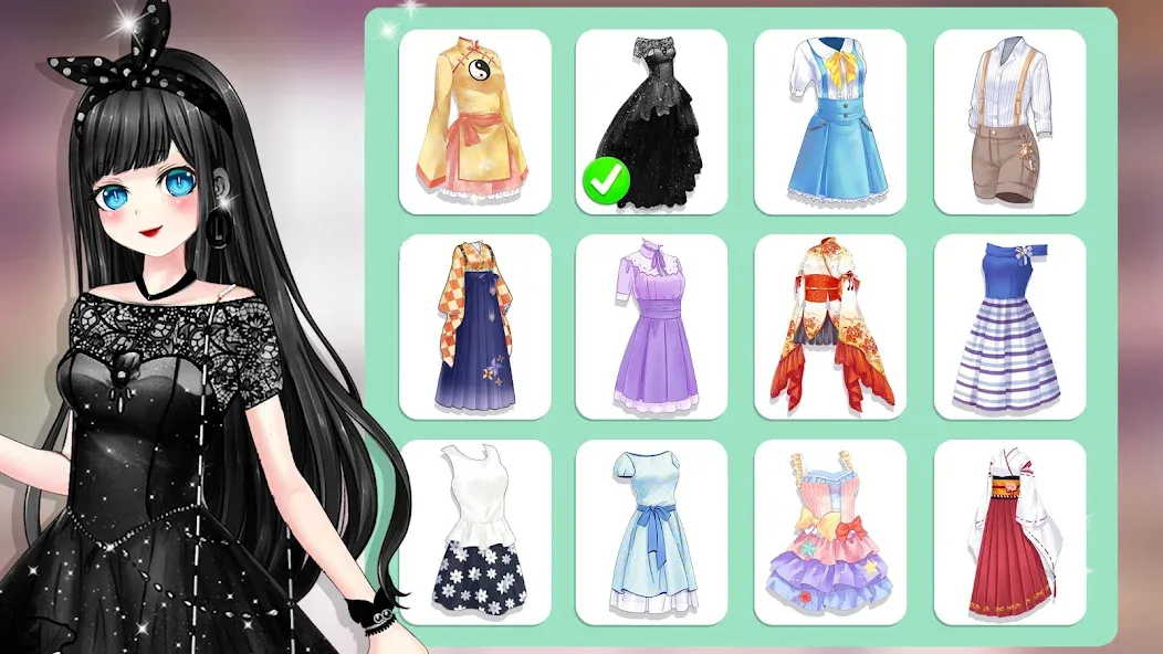 Anime Dress Up and Makeup Game  [МОД Все открыто] Screenshot 5