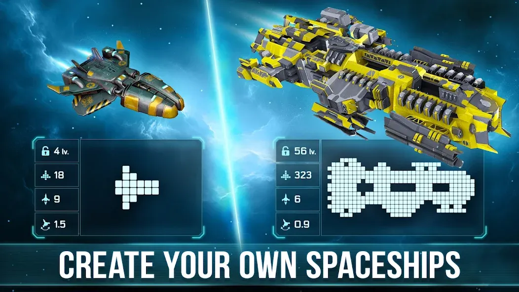 Space Arena: Construct & Fight (Спейс Арена)  [МОД Бесконечные деньги] Screenshot 1