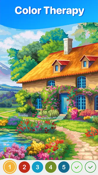 Hey Color Paint by Number Art  [МОД Бесконечные монеты] Screenshot 1