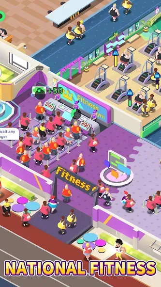 Fitness Club Tycoon (Фитнес Клуб Тайкун)  [МОД Меню] Screenshot 2