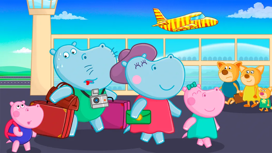 Hippo: Airport Profession Game  [МОД Unlocked] Screenshot 4