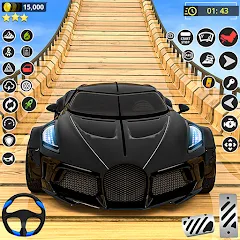 Скачать взлом GT Car Stunt Race: Mega Ramps (Джи Ти Кар Стант Рейс)  [МОД Много монет] - последняя версия apk на Андроид