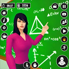 Взломанная High School Teacher Life Game  [МОД Много монет] - последняя версия apk на Андроид