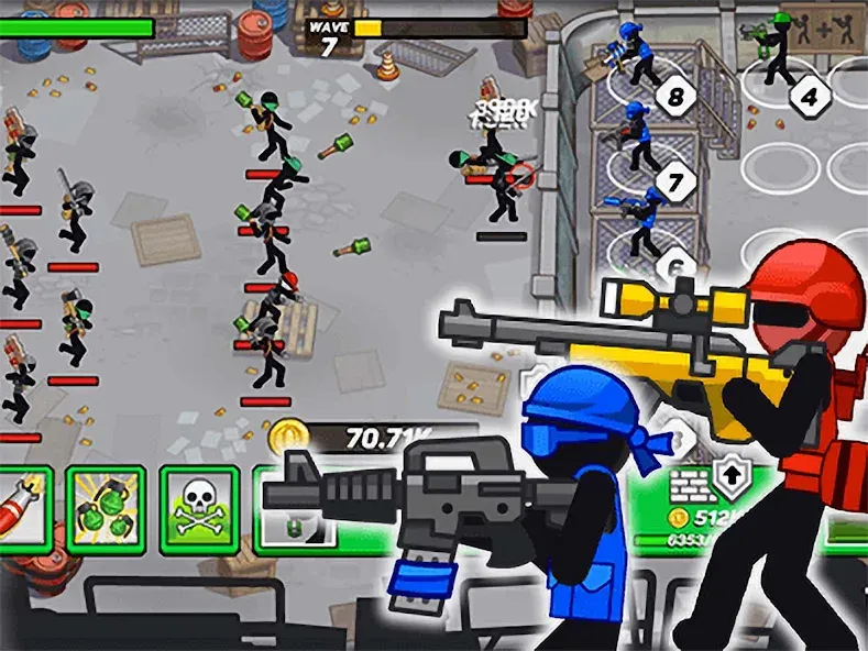 Stickman Defenders: Stick War  [МОД Бесконечные деньги] Screenshot 1