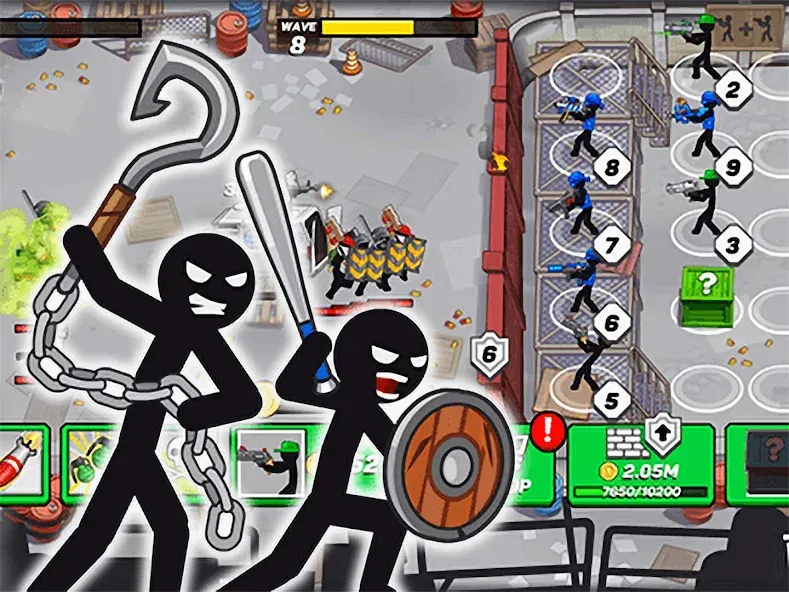 Stickman Defenders: Stick War  [МОД Бесконечные деньги] Screenshot 3