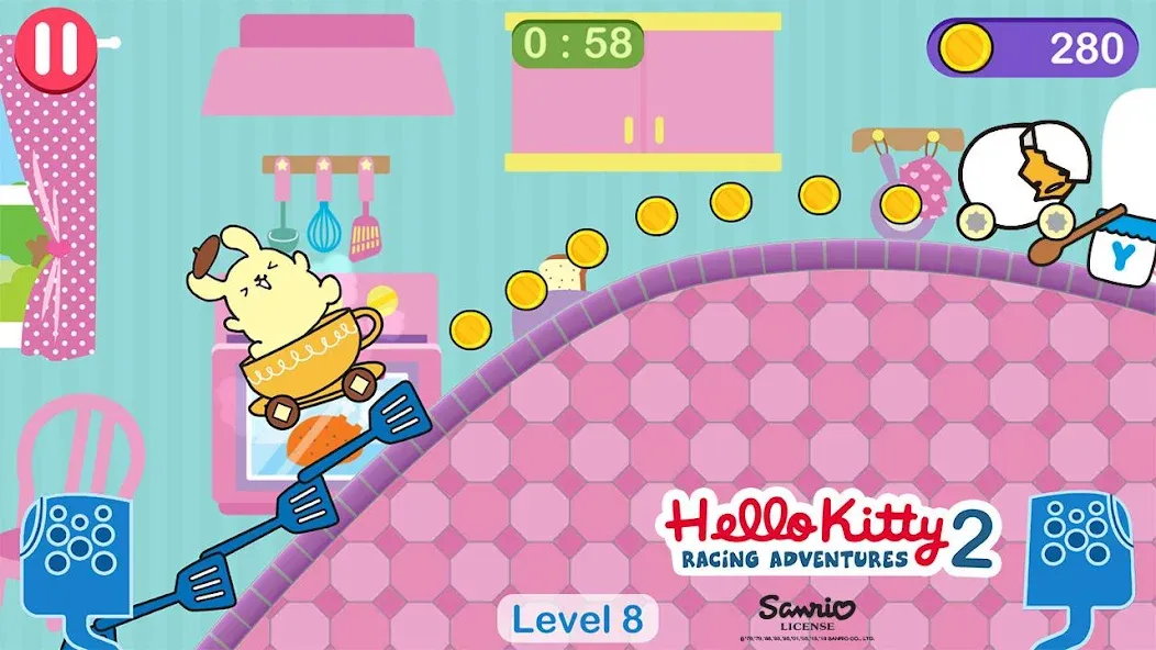 Hello Kitty games - car game  [МОД Много монет] Screenshot 2