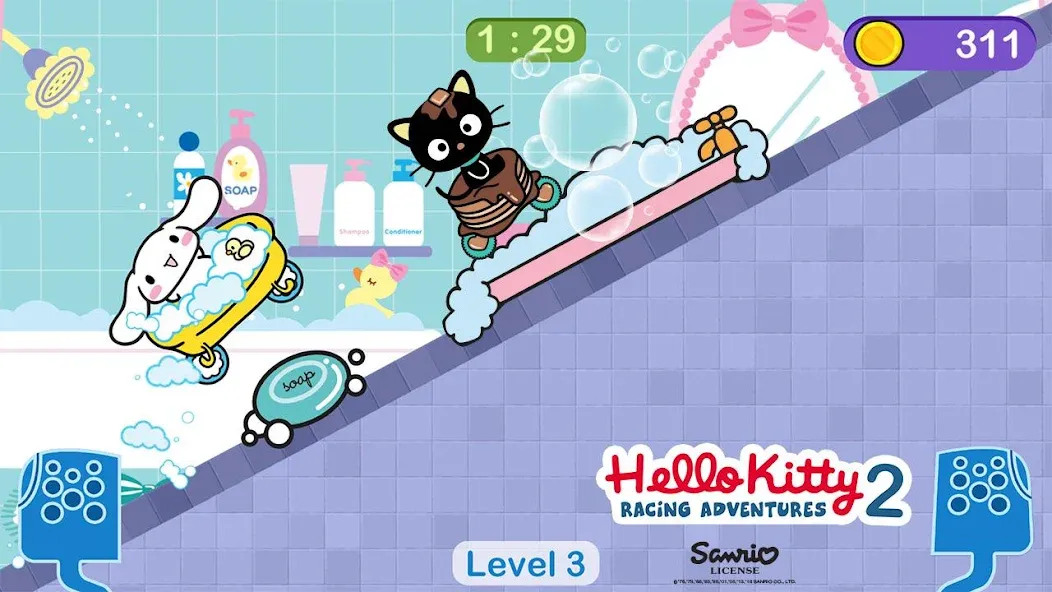 Hello Kitty games - car game  [МОД Много монет] Screenshot 3