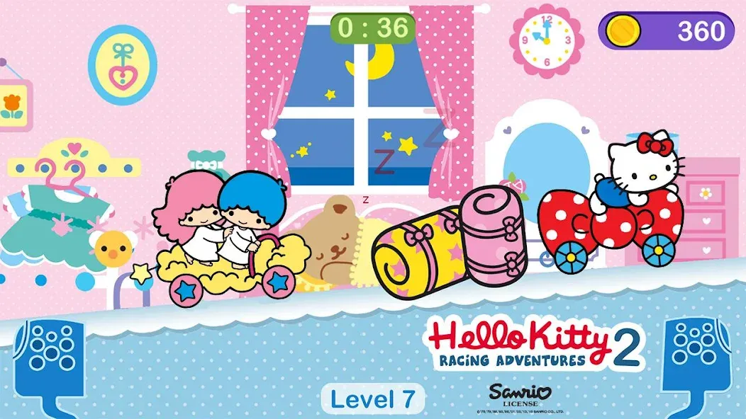 Hello Kitty games - car game  [МОД Много монет] Screenshot 4