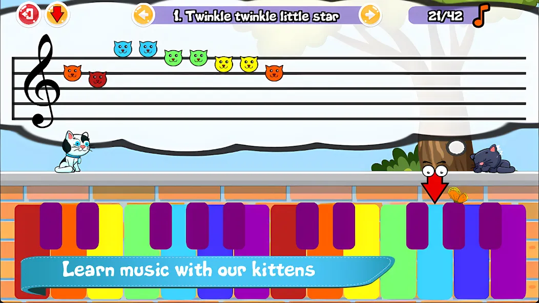 Cat Piano Meow - Sounds & Game  [МОД Меню] Screenshot 1