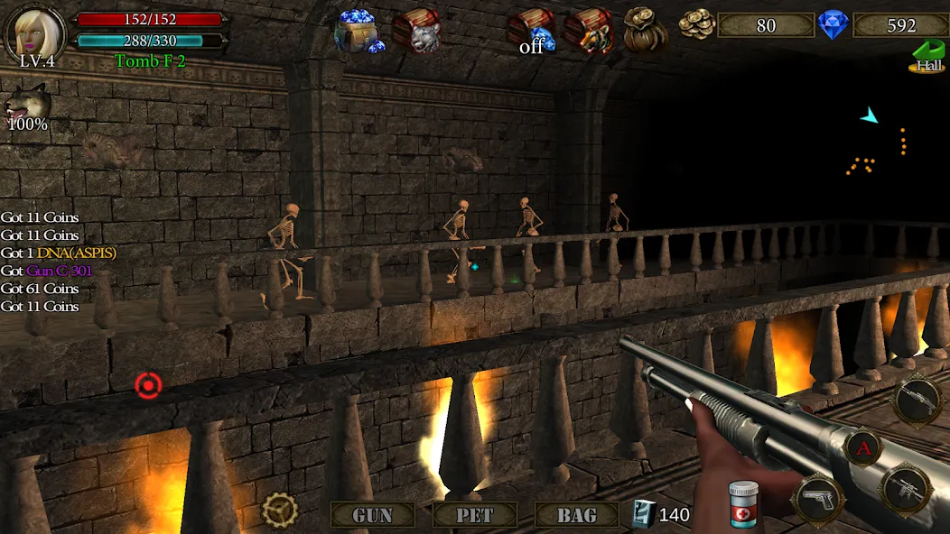 Dungeon Shooter : Dark Temple (Данжен Шутер)  [МОД Много монет] Screenshot 3