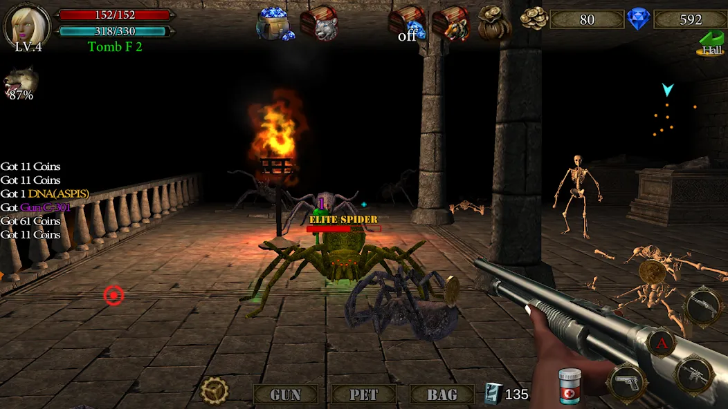 Dungeon Shooter : Dark Temple (Данжен Шутер)  [МОД Много монет] Screenshot 5