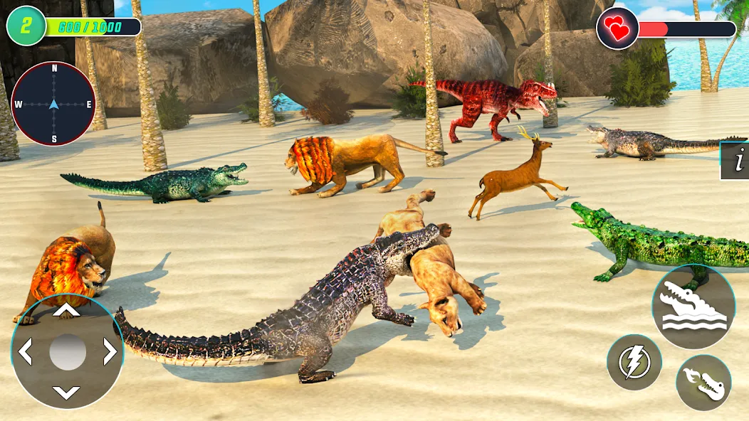 Crocodile Games: Animal Games  [МОД Unlocked] Screenshot 3