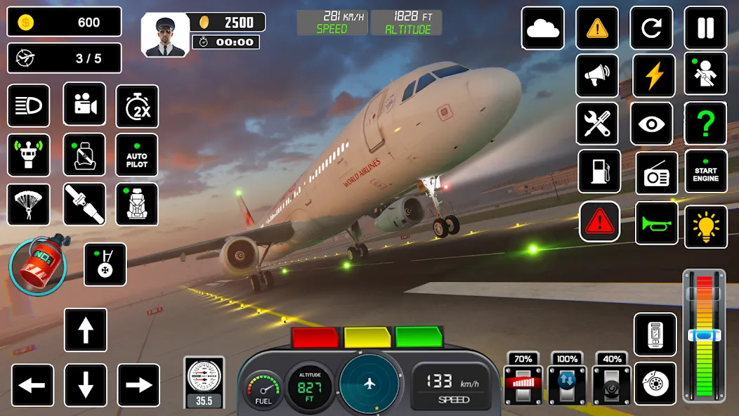 Pilot Flight Simulator Games  [МОД Много монет] Screenshot 1