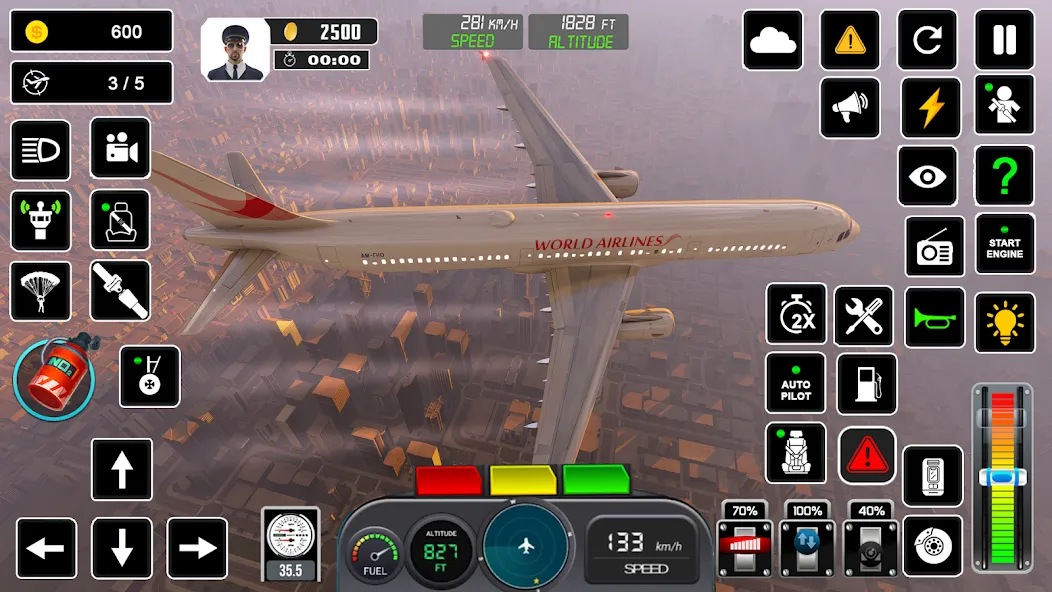 Pilot Flight Simulator Games  [МОД Много монет] Screenshot 2