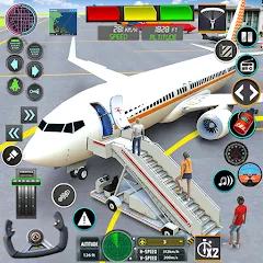 Взлом Pilot Flight Simulator Games  [МОД Много монет] - последняя версия apk на Андроид