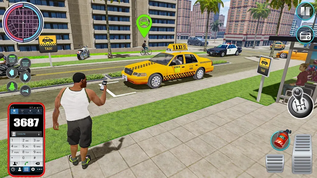 City Taxi Driving: Taxi Games  [МОД Все открыто] Screenshot 1