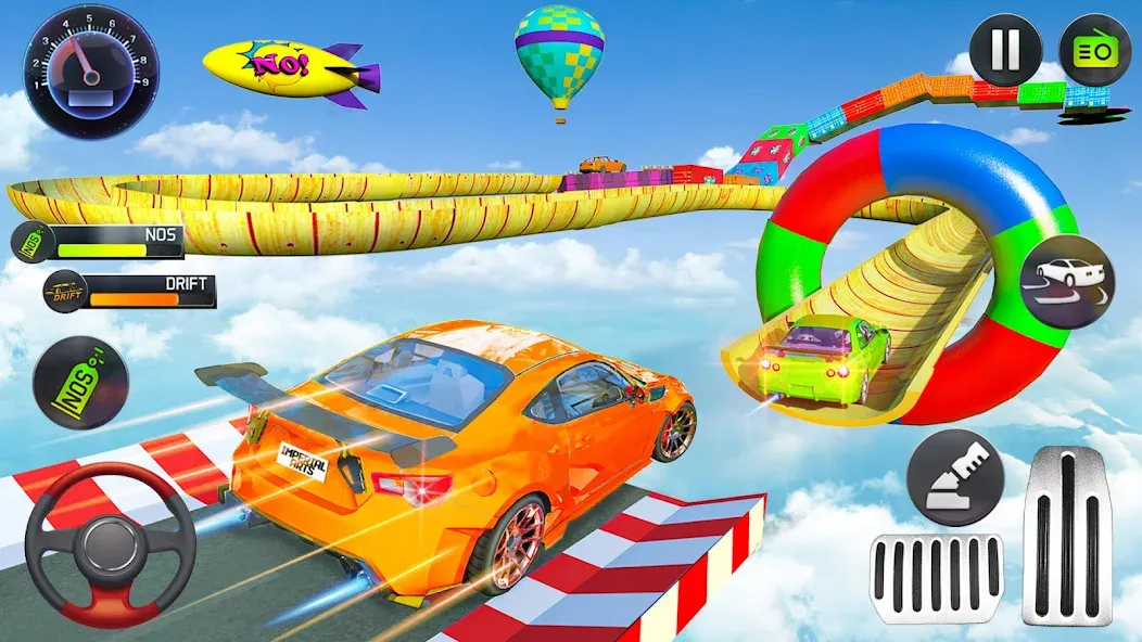 Mega Ramp Car Stunts Race Game  [МОД Все открыто] Screenshot 1