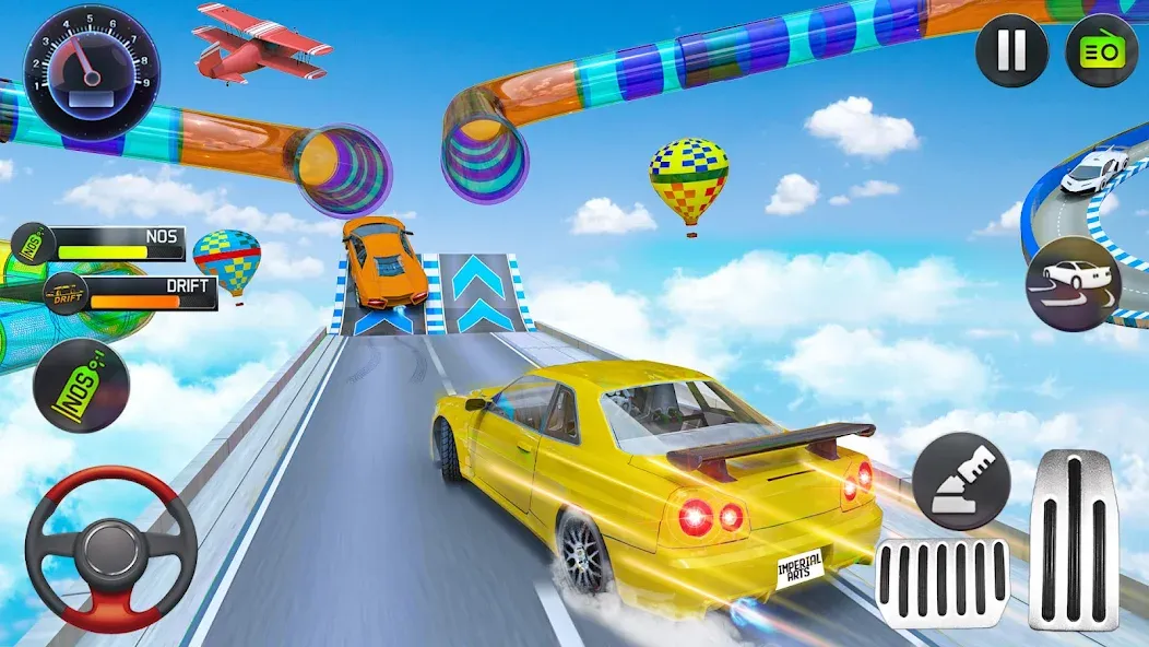 Mega Ramp Car Stunts Race Game  [МОД Все открыто] Screenshot 2