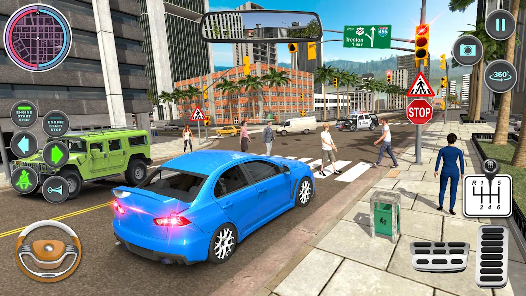 Modern Car Driving School Game  [МОД Много монет] Screenshot 3