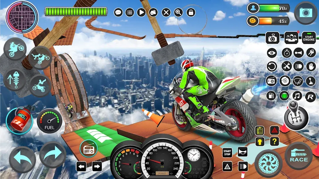 Mega Ramp Bike Stunts Games 3D  [МОД Unlimited Money] Screenshot 2