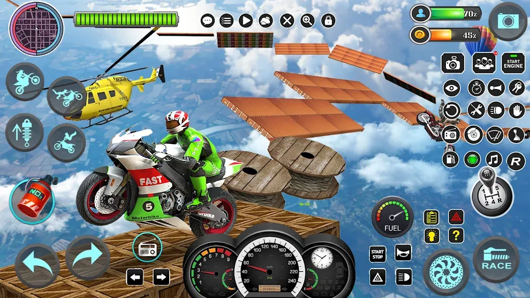 Mega Ramp Bike Stunts Games 3D  [МОД Unlimited Money] Screenshot 3