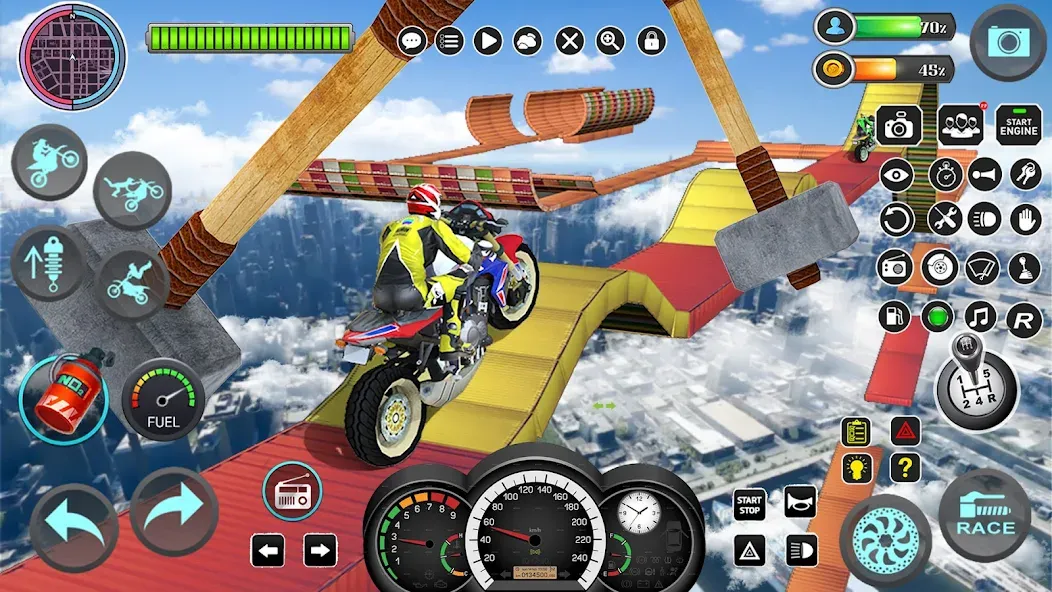 Mega Ramp Bike Stunts Games 3D  [МОД Unlimited Money] Screenshot 4