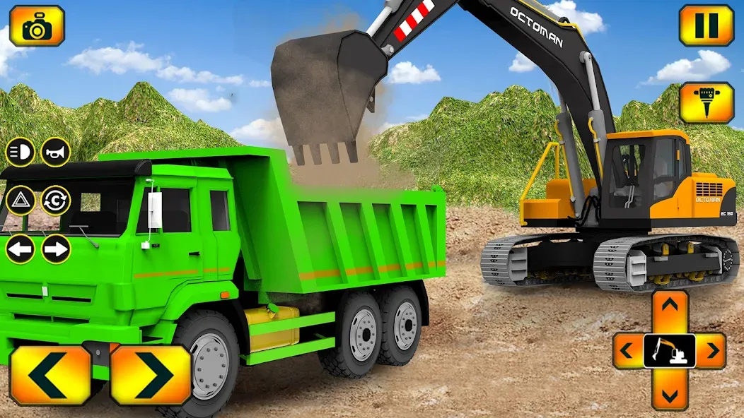 Sand Excavator Simulator Games  [МОД Бесконечные деньги] Screenshot 1