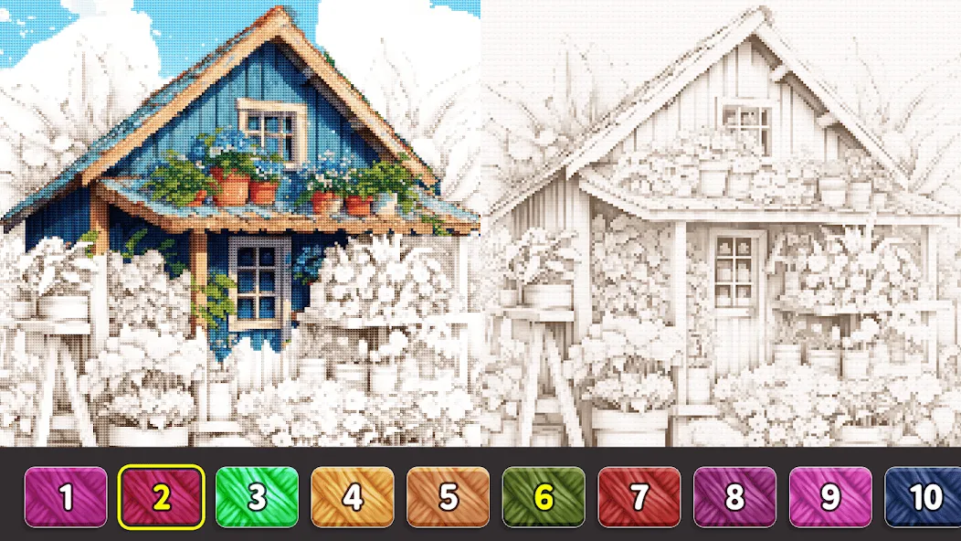 Cross Stitch: Color by Number  [МОД Бесконечные деньги] Screenshot 3