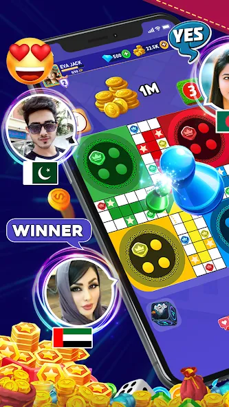 Online Ludo Game Multiplayer (Лудо Мастер Лудо Дайс Кинг)  [МОД Много денег] Screenshot 4