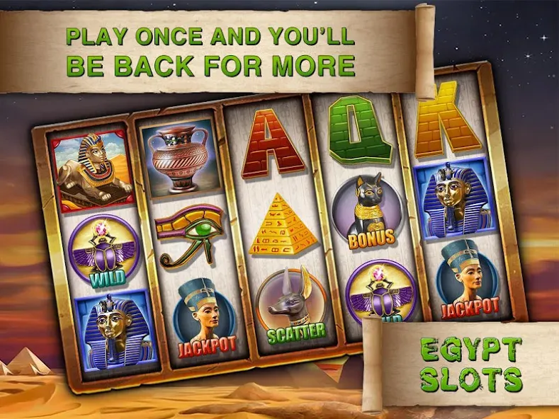 Egypt Slots Casino Machines (Египетские игровые автоматы казино)  [МОД Unlocked] Screenshot 5