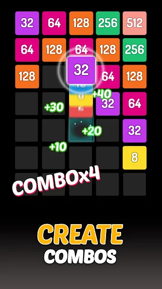 X2 Blocks - 2048 Number Game (Блоки)  [МОД Много монет] Screenshot 3