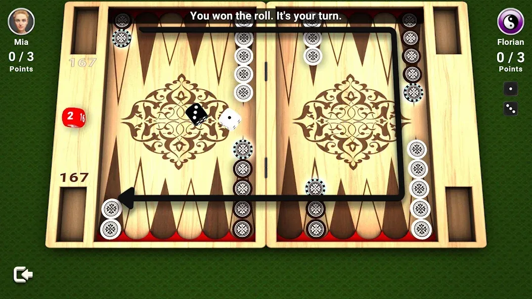 Backgammon -  Board Game  [МОД Menu] Screenshot 3