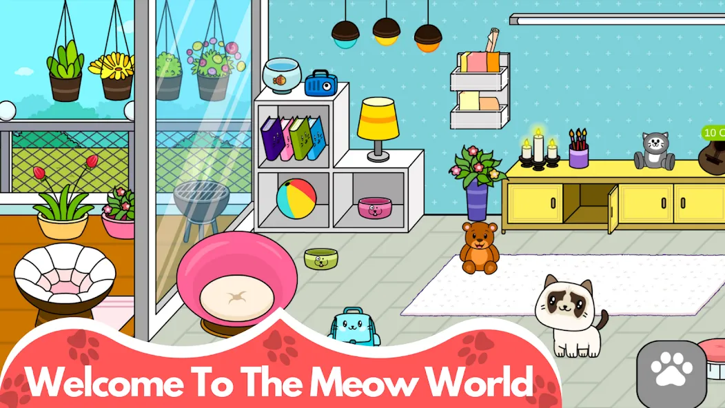 My Cat Town - Cute Kitty Games  [МОД Menu] Screenshot 1