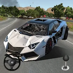 Скачать взлом Mega Car Crash Simulator (Мега Кар Краш Симулятор)  [МОД Mega Pack] - последняя версия apk на Андроид